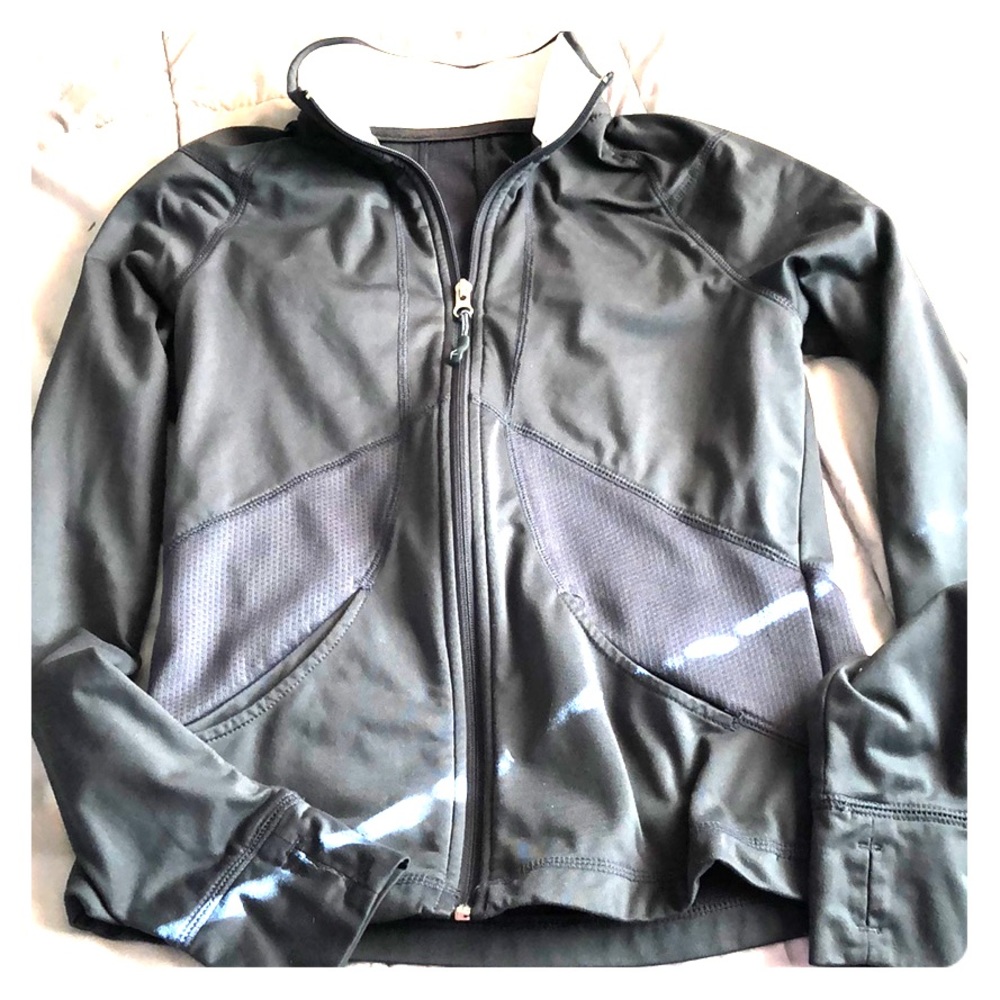 Grey Fitted Track Jacket